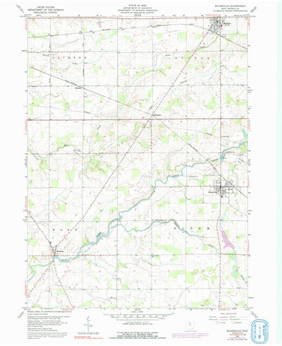 United States Geological Survey Bloomville, OH (1960, 24000-Scale) digital map