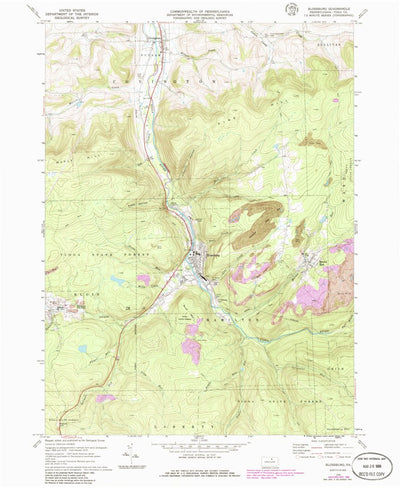United States Geological Survey Blossburg, PA (1970, 24000-Scale) digital map