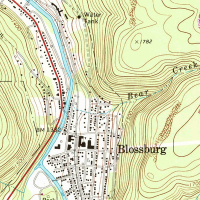 United States Geological Survey Blossburg, PA (1970, 24000-Scale) digital map