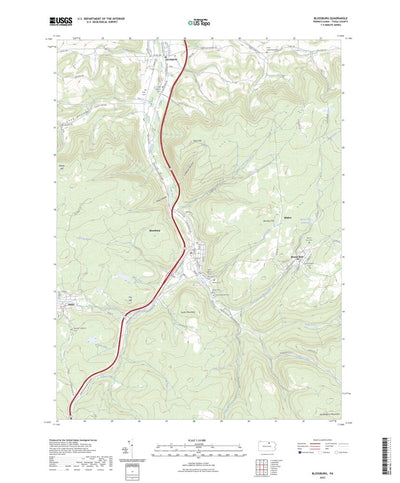 United States Geological Survey Blossburg, PA (2023, 24000-Scale) digital map