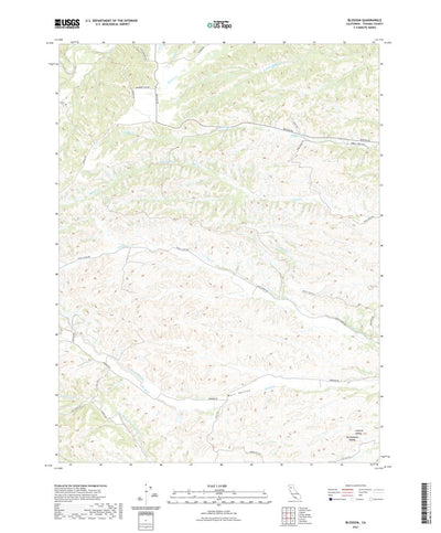 United States Geological Survey Blossom, CA (2021, 24000-Scale) digital map