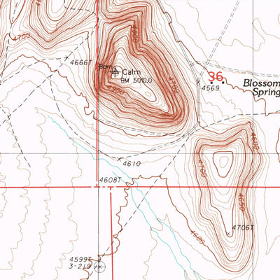 United States Geological Survey Blossom Spring, NV (1985, 24000-Scale) digital map