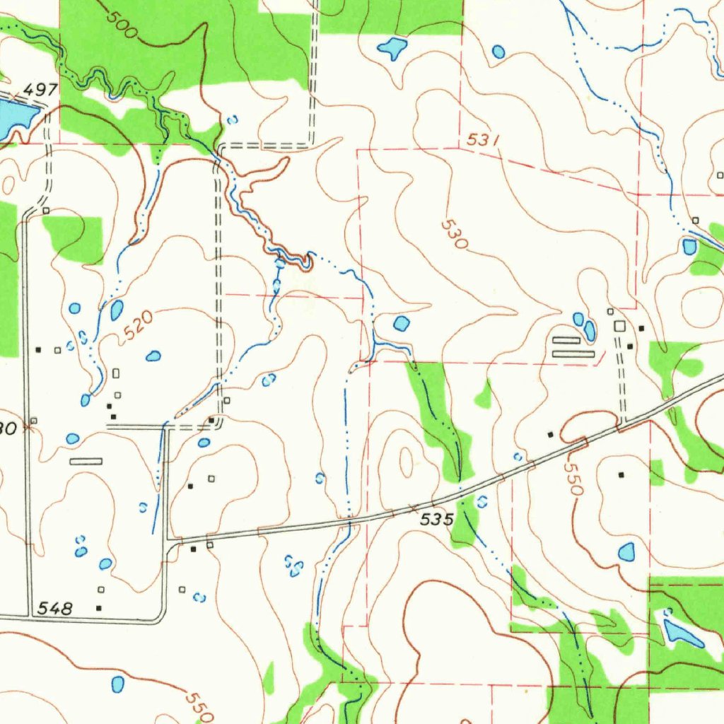 Blossom, TX (1964, 24000-Scale) Map by United States Geological