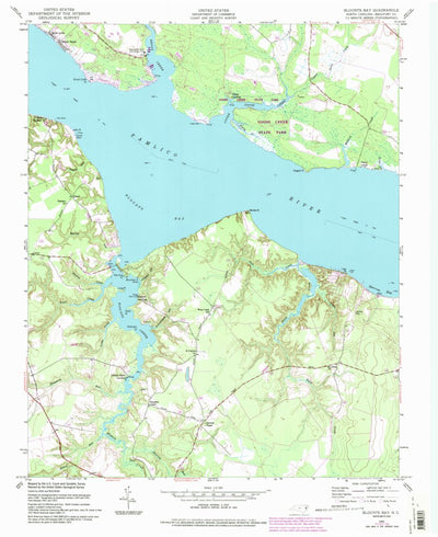 United States Geological Survey Blounts Bay, NC (1953, 24000-Scale) digital map