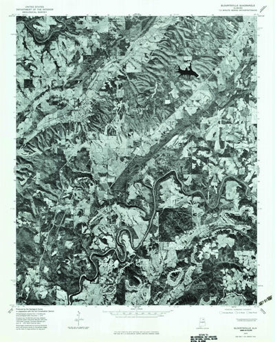 United States Geological Survey Blountsville, AL (1975, 24000-Scale) digital map