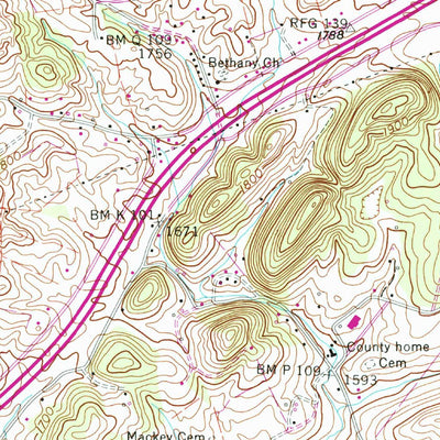 United States Geological Survey Blountville, TN-VA (1959, 24000-Scale) digital map