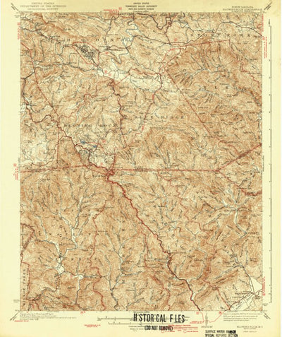 United States Geological Survey Blowing Rock, NC (1942, 62500-Scale) digital map