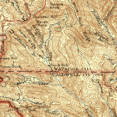 United States Geological Survey Blowing Rock, NC (1942, 62500-Scale) digital map
