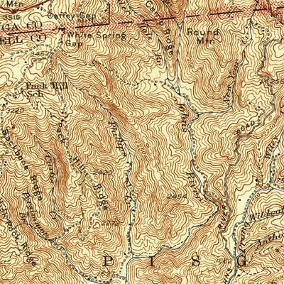 United States Geological Survey Blowing Rock, NC (1942, 62500-Scale) digital map