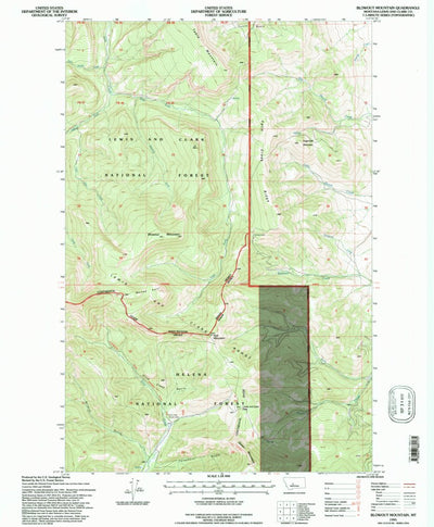 United States Geological Survey Blowout Mountain, MT (1995, 24000-Scale) digital map