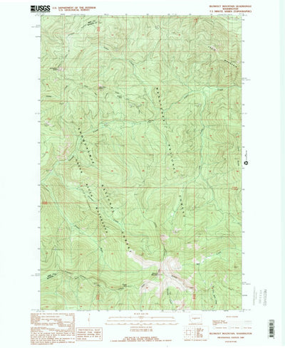 United States Geological Survey Blowout Mountain, WA (1989, 24000-Scale) digital map