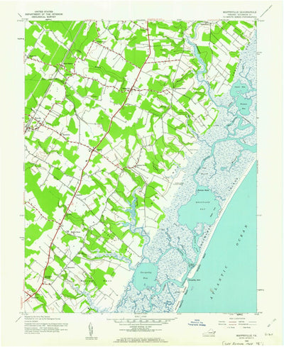 United States Geological Survey Bloxom, VA (1942, 24000-Scale) digital map