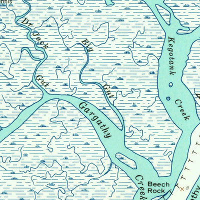 United States Geological Survey Bloxom, VA (1942, 24000-Scale) digital map
