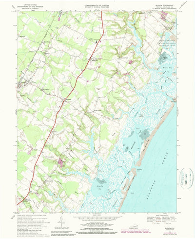 United States Geological Survey Bloxom, VA (1968, 24000-Scale) digital map