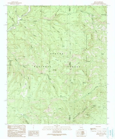 United States Geological Survey Blue, AZ-NM (1991, 24000-Scale) digital map