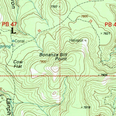 United States Geological Survey Blue, AZ-NM (1997, 24000-Scale) digital map