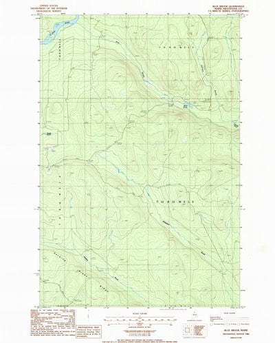 United States Geological Survey Blue Brook, ME (1986, 24000-Scale) digital map