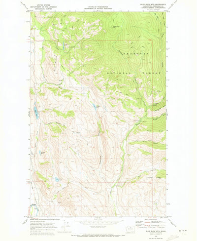 United States Geological Survey Blue Buck Mountain, WA (1969, 24000-Scale) digital map