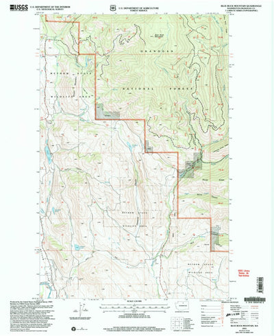 United States Geological Survey Blue Buck Mountain, WA (2001, 24000-Scale) digital map