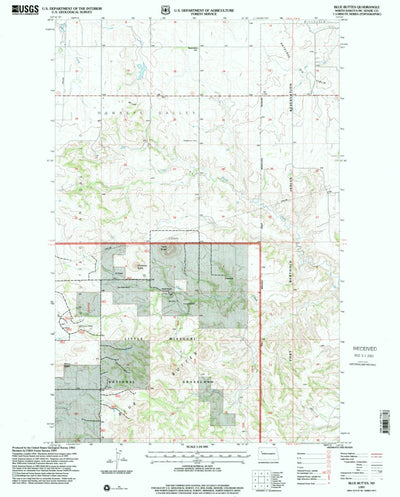 United States Geological Survey Blue Buttes, ND (1997, 24000-Scale) digital map