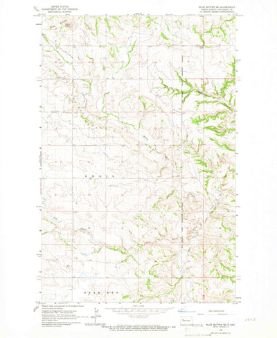 United States Geological Survey Blue Buttes SE, ND (1965, 24000-Scale) digital map