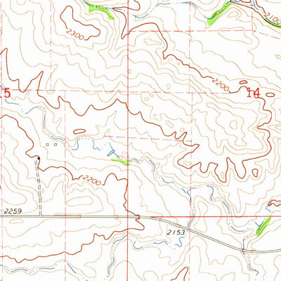 United States Geological Survey Blue Buttes SE, ND (1965, 24000-Scale) digital map