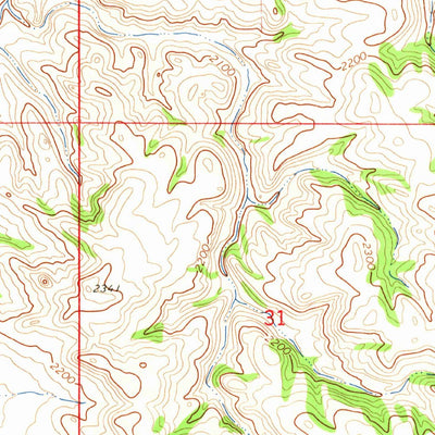 United States Geological Survey Blue Buttes SE, ND (1965, 24000-Scale) digital map