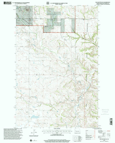 United States Geological Survey Blue Buttes SE, ND (1997, 24000-Scale) digital map