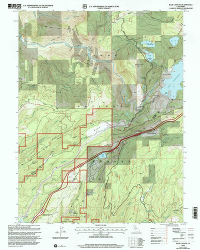 United States Geological Survey Blue Canyon, CA (2000, 24000-Scale) digital map