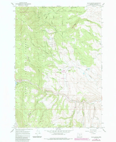 United States Geological Survey Blue Canyon, OR (1967, 24000-Scale) digital map
