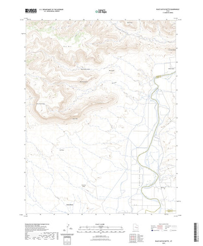 United States Geological Survey Blue Castle Butte, UT (2023, 24000-Scale) digital map