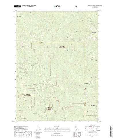 United States Geological Survey Blue Creek Mountain, CA (2021, 24000-Scale) digital map