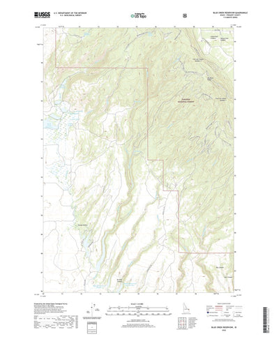 United States Geological Survey Blue Creek Reservoir, ID (2020, 24000-Scale) digital map
