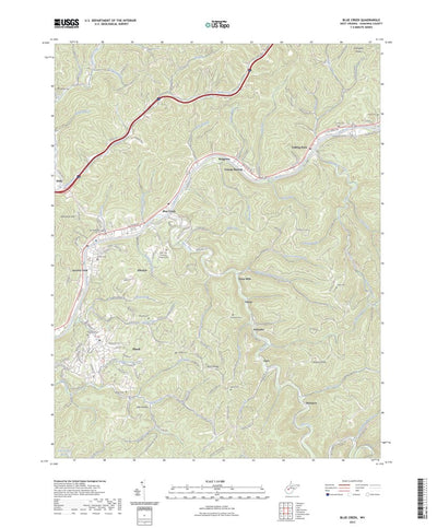 United States Geological Survey Blue Creek, WV (2023, 24000-Scale) digital map