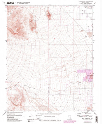 United States Geological Survey Blue Diamond NE, NV (1972, 24000-Scale) digital map