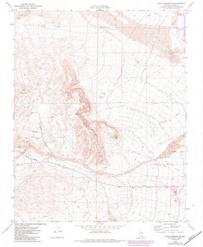 United States Geological Survey Blue Diamond SE, NV (1972, 24000-Scale) digital map