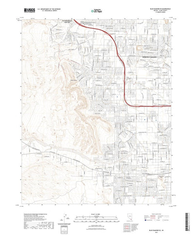 United States Geological Survey Blue Diamond SE, NV (2021, 24000-Scale) digital map