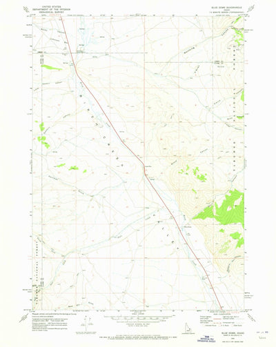 United States Geological Survey Blue Dome, ID (1969, 24000-Scale) digital map
