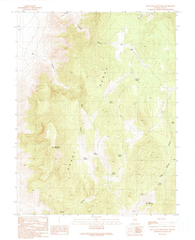 United States Geological Survey Blue Eagle Mountain, NV (1990, 24000-Scale) digital map