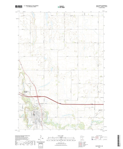United States Geological Survey Blue Earth, MN (2022, 24000-Scale) digital map