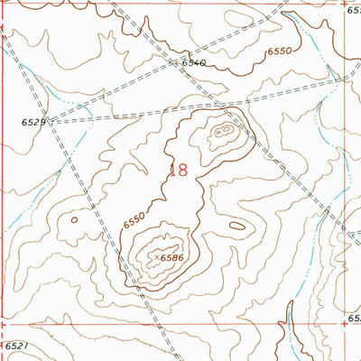 United States Geological Survey Blue Forest, WY (1968, 24000-Scale) digital map