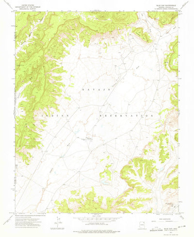 United States Geological Survey Blue Gap, AZ (1972, 24000-Scale) digital map