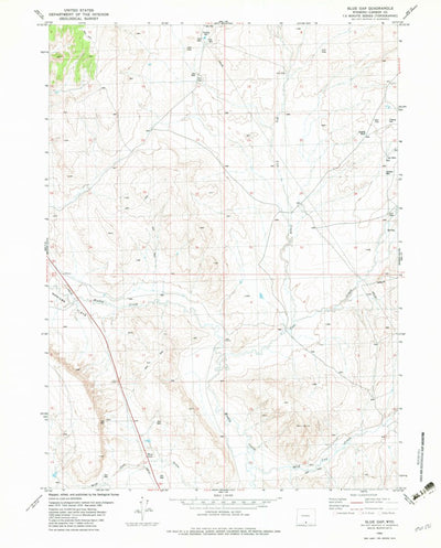 United States Geological Survey Blue Gap, WY (1982, 24000-Scale) digital map