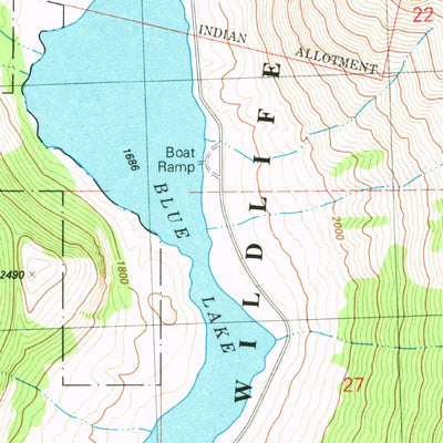 United States Geological Survey Blue Goat Mountain, WA (1980, 24000-Scale) digital map