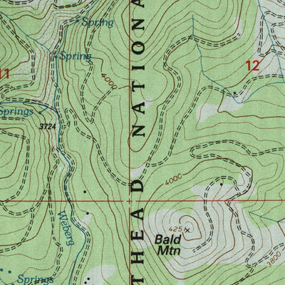 United States Geological Survey Blue Grass Ridge, MT (1994, 24000-Scale) digital map