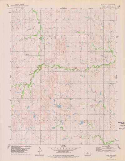 United States Geological Survey Blue Hill, KS (1978, 24000-Scale) digital map