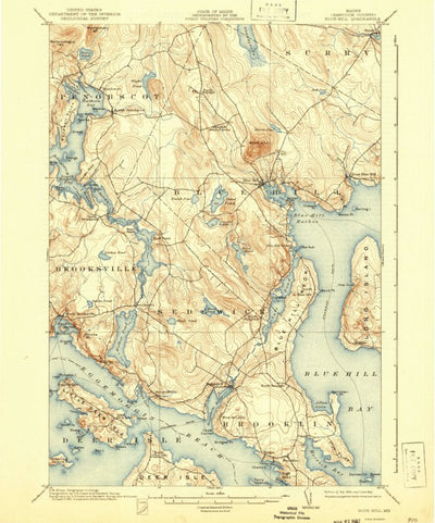 United States Geological Survey Blue Hill, ME (1904, 62500-Scale) digital map