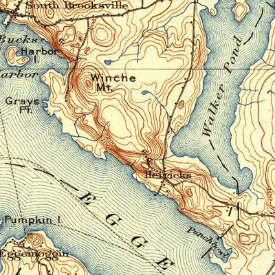 United States Geological Survey Blue Hill, ME (1904, 62500-Scale) digital map