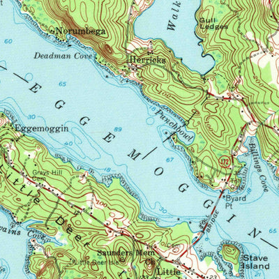United States Geological Survey Blue Hill, ME (1957, 62500-Scale) digital map