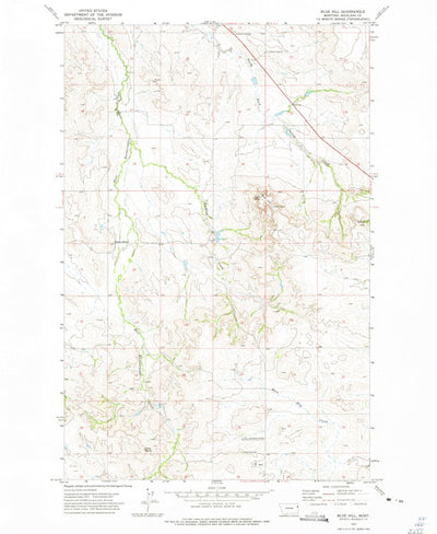 United States Geological Survey Blue Hill, MT (1972, 24000-Scale) digital map